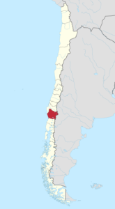 Chile's Aracaunía region is highlighted / credit: NordNordWest, Lizenz: Creative Commons by-sa-3.0 de